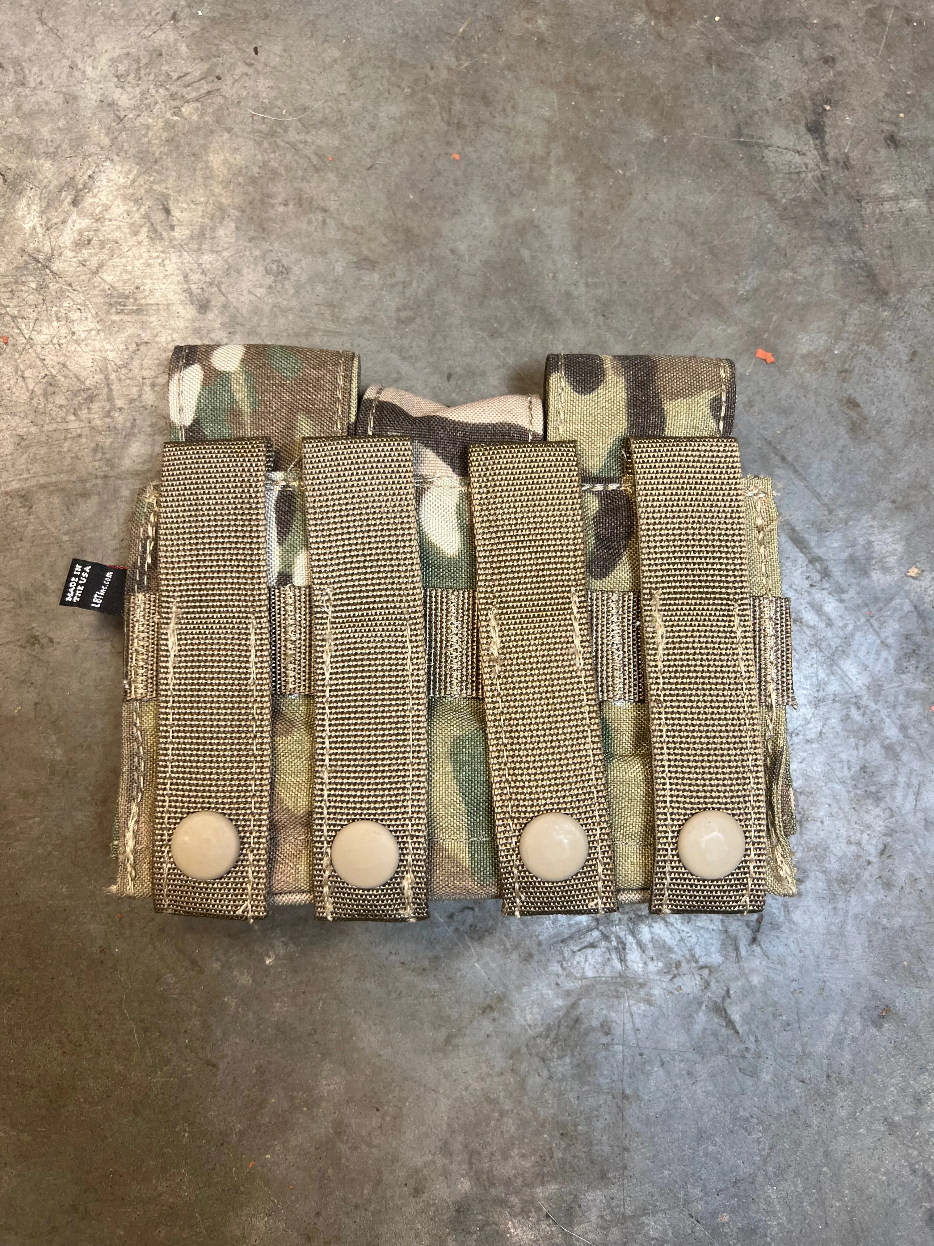 LBT MOLLE-ii Triple Pistol Magazine / Grenade Pouch - Multicam