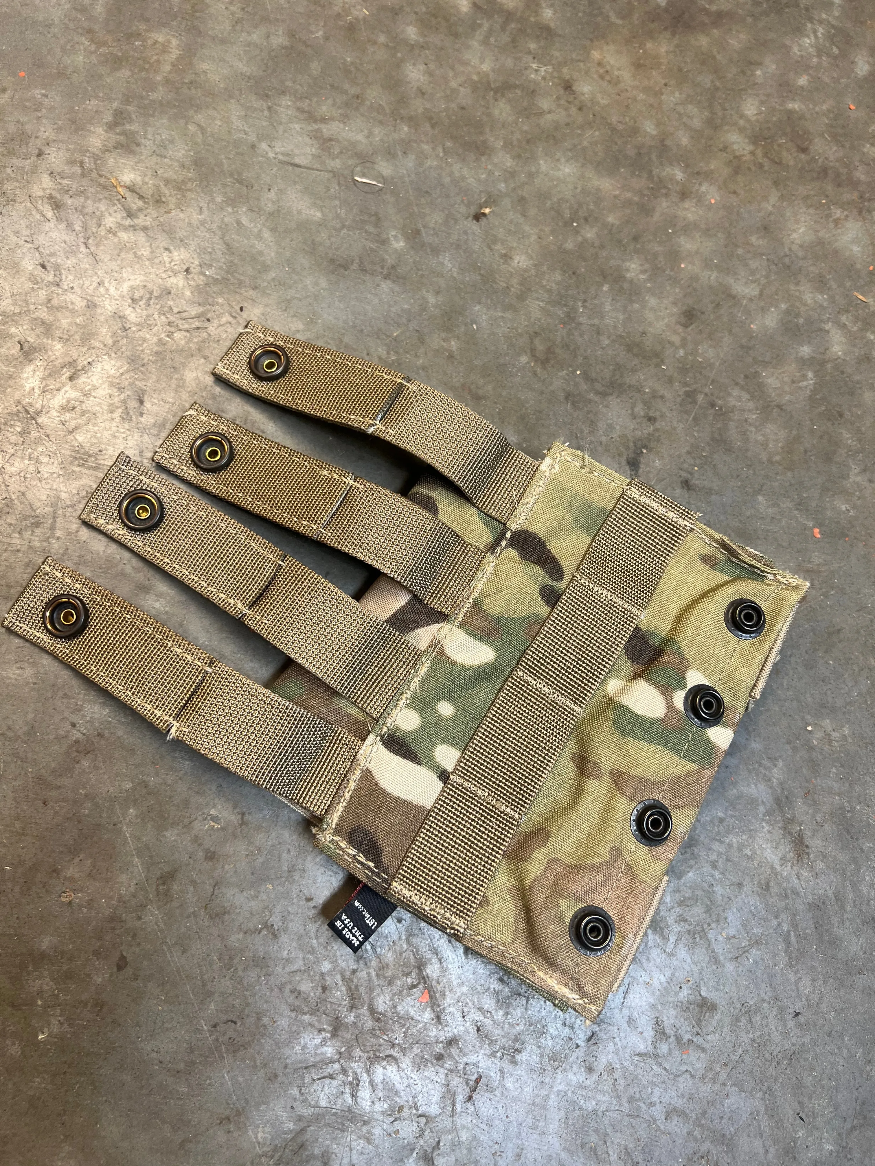 LBT MOLLE-ii Triple Pistol Magazine / Grenade Pouch - Multicam