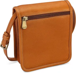 Le Donne Leather Women's Powder Crossbody Bag Purse Full Grain Colombian Leather Handbag