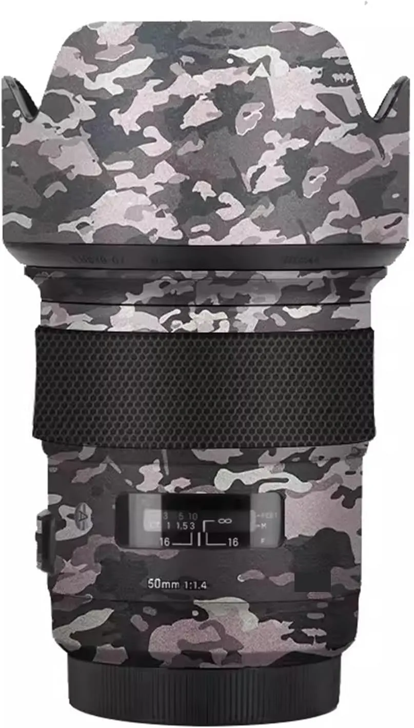 Lens Skin Camera Vinly Wrap Flim for Sigma 50mm F1.4 DG HSM Art Fit for Canon Mount Camera Full Body Decorative Sticker Cover Decal 1:1.4 50 1.4(Field Camouflage)
