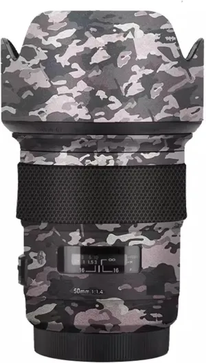 Lens Skin Camera Vinly Wrap Flim for Sigma 50mm F1.4 DG HSM Art Fit for Canon Mount Camera Full Body Decorative Sticker Cover Decal 1:1.4 50 1.4(Field Camouflage)