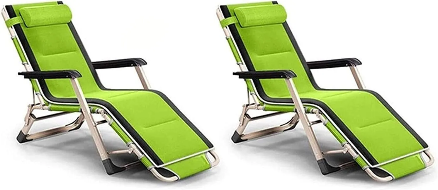 Lightweight Sun Lounger Foldable Garden Chairs, Set of 2 Folding Reclining Sun Lounger,OutdoorFolding Reclining, Chair