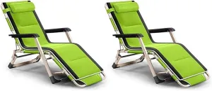 Lightweight Sun Lounger Foldable Garden Chairs, Set of 2 Folding Reclining Sun Lounger,OutdoorFolding Reclining, Chair