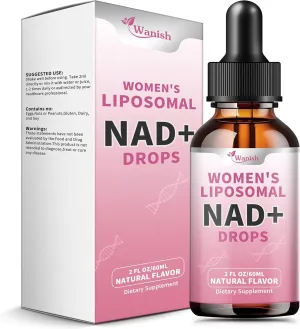 Liposomal NAD Supplements for Women, Pure 500mg NAD Nicotinamide - Cell Regeneration，Energy & Metabolism Support, Vegan,Sugar Free，Additives Free，2 Fl Oz