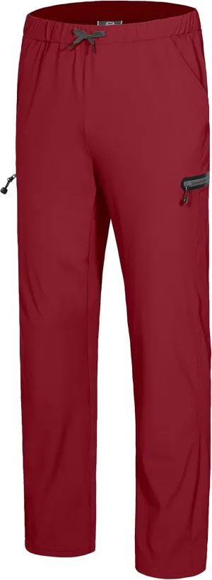 Little Donkey Andy Men's Ultra-Stretch Lightweight Quick Dry Athletic Pants Drawstring Travel Exercise Running Jogging