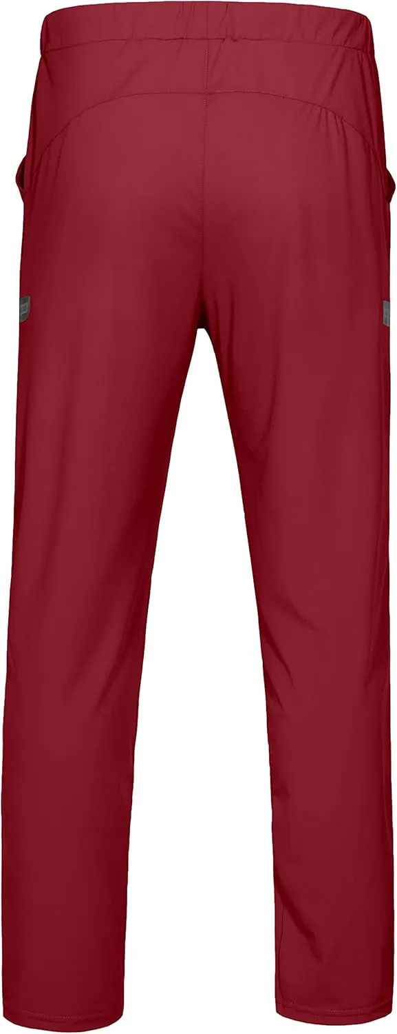Little Donkey Andy Men's Ultra-Stretch Lightweight Quick Dry Athletic Pants Drawstring Travel Exercise Running Jogging