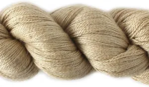 Lotus Yarns Silky Cashmere Fingering Weight Knitting Yarn Skein Shiny Soft and Breathable Crochet Yarn, Great for Shawl, Scarves, Top and Craft Projects (16-Cream)