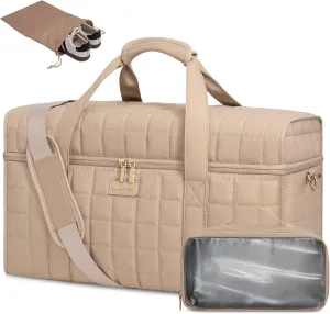 LOVEVOOK Travel Duffle Bag, Weekender Bags For Women, Carry On Duffel Bags For Airplanes, Overnight Bag With Toiletry Bag, Hospital Bag for Labor and Delivery, Yoga Gym Bag with Wet Pocket, 3Pcs Set