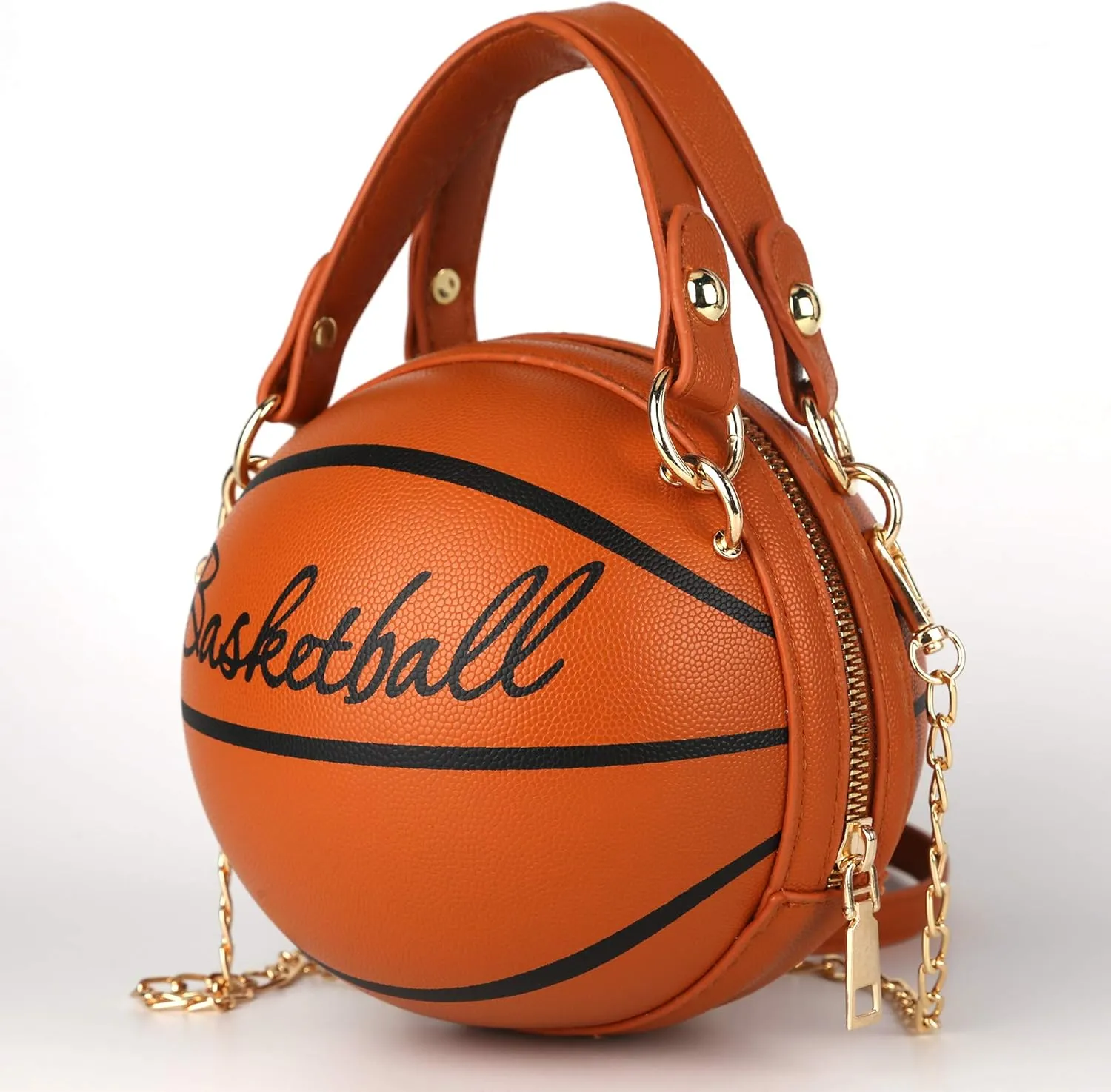 LoveWLC basketball Shaped purse Cross Body Bag,PU Handbag Shoulder Bag for Girls Women