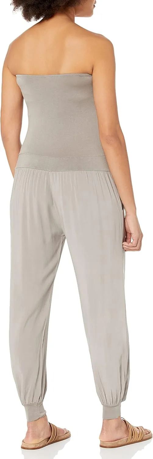 M Made in Italy womens Open-shoulder Ruffle Jumpsuit