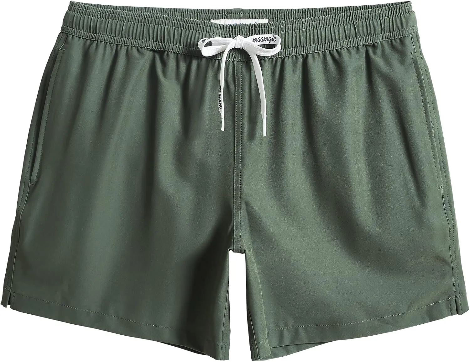 maamgic Mens Boys 80s 90s Vintage 4 Way Stretch Swim Trunks with Mesh Lining Quick Dry Swim Suits Board Shorts