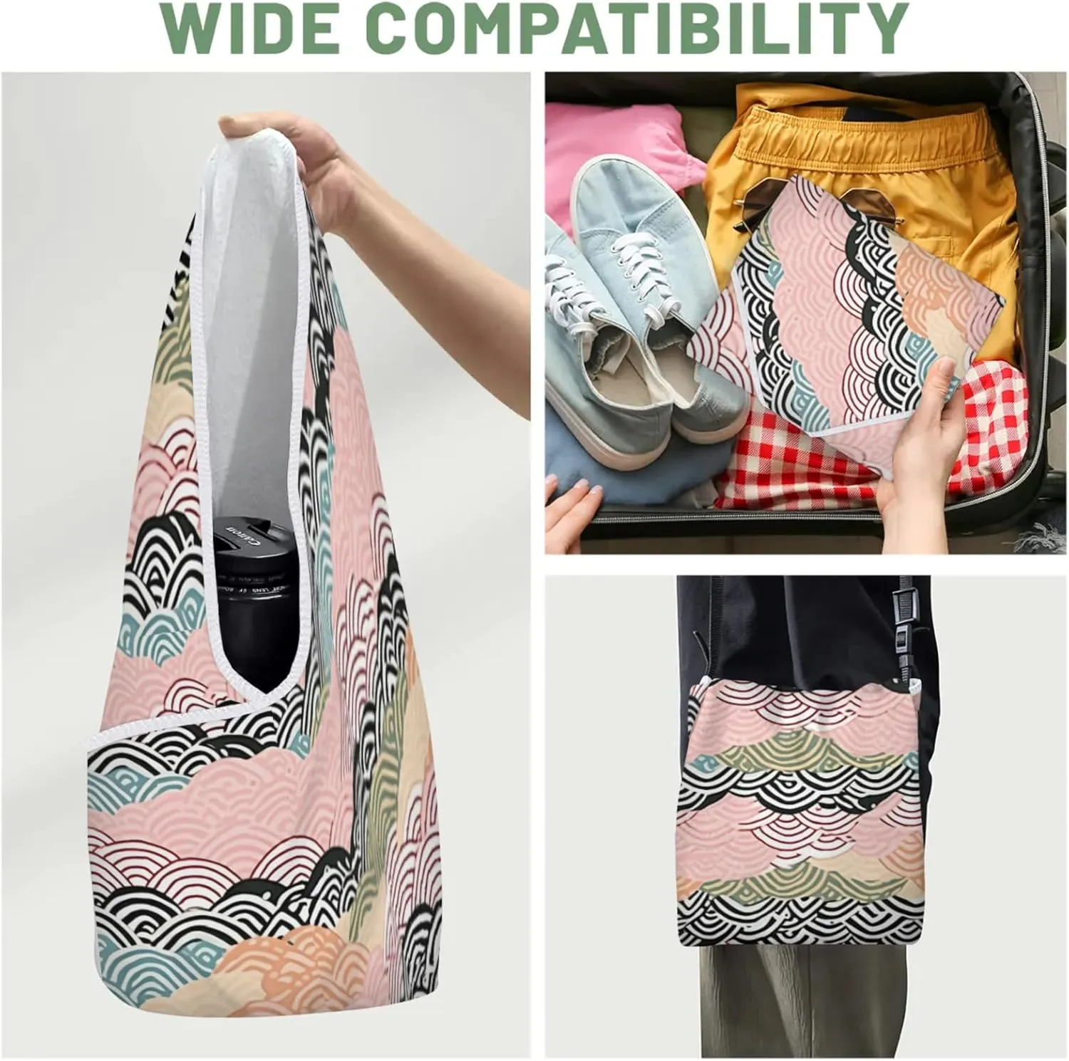 Magic Cosmetics Pouch Abstract Ocean Water Self-Adhesive Camera Cover Cloth Protective Foldable Makeup Bag for Lens Cat Makeup Bag 21.7x21.7