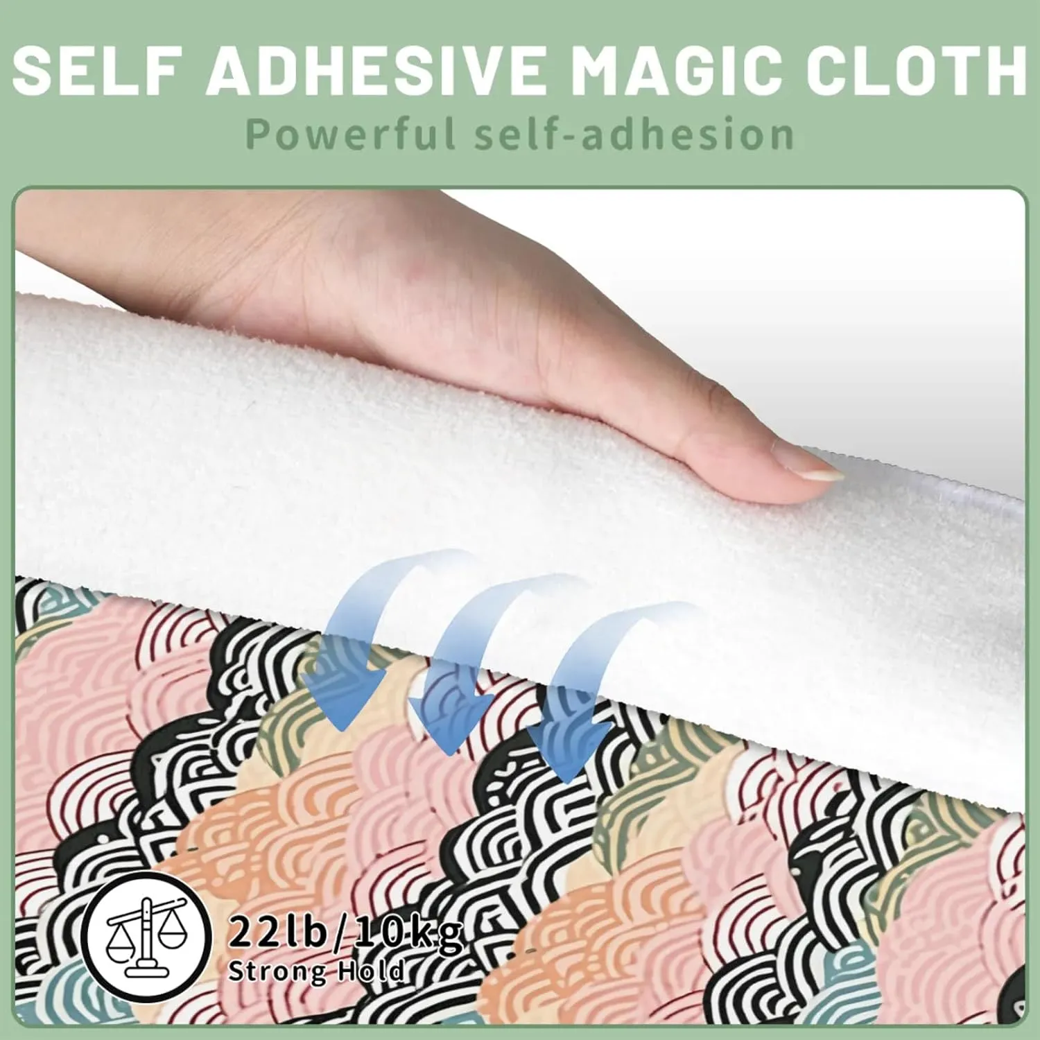 Magic Cosmetics Pouch Abstract Ocean Water Self-Adhesive Camera Cover Cloth Protective Foldable Makeup Bag for Lens Cat Makeup Bag 21.7x21.7