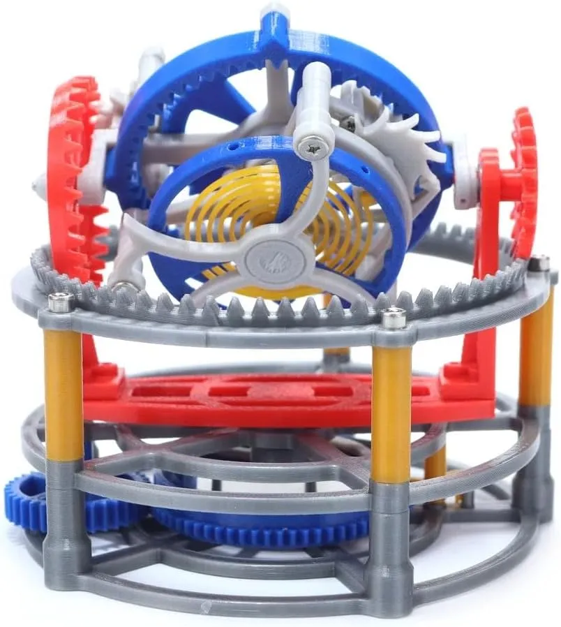 MagicTech 3D Printing Making Tourbillon Imitation Movement Model Escapement Structure Clock Wind-up by Hand Toy JY16