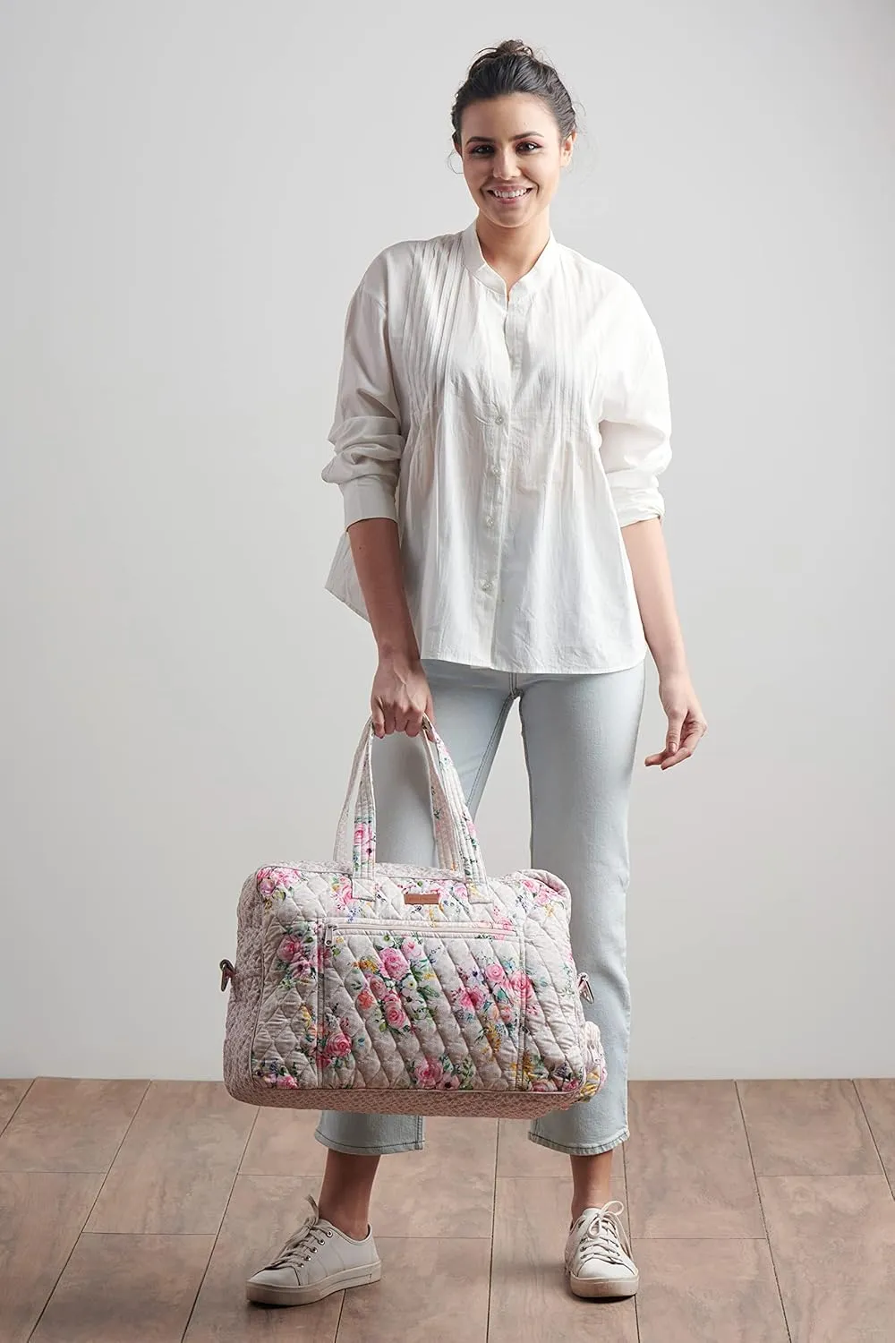 Maison d' Hermine 100% Cotton Handbag | Shoulder Bag | Shoulder Bag for the Beach | Shopping | Travel | Hiking | Women with Zip Pockets
