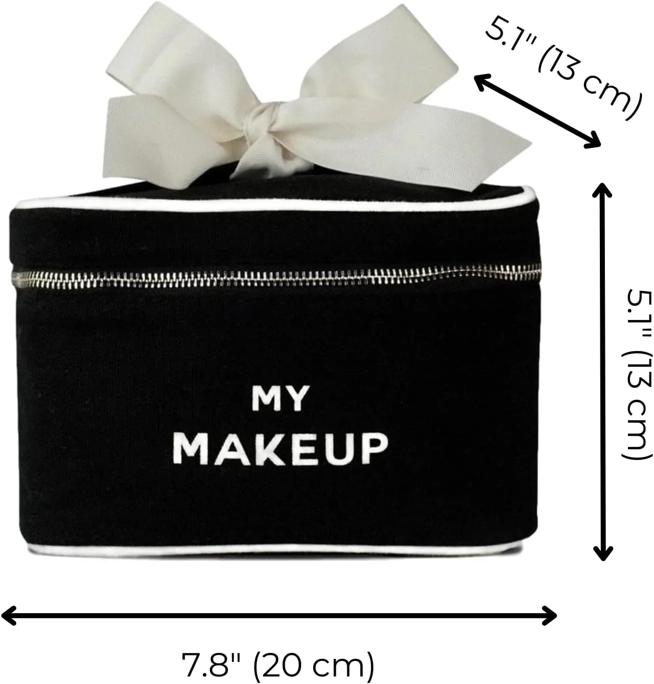 Makeup Bag for Women | Cosmetic Bag Organizer for Girls | Makeup Pouch for Traveling | Toiletry Bags for Women | Make Up Travel Pouches | Black