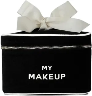 Makeup Bag for Women | Cosmetic Bag Organizer for Girls | Makeup Pouch for Traveling | Toiletry Bags for Women | Make Up Travel Pouches | Black