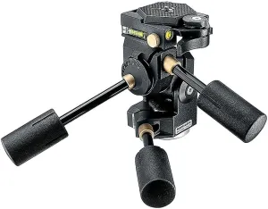 Manfrotto 3D Super Pro 3-Way Tripod Head with Quick Release, for Camera Tripods, Fluid Ball Head, Camera Stabilizer, Photography Accessories for Content Creation