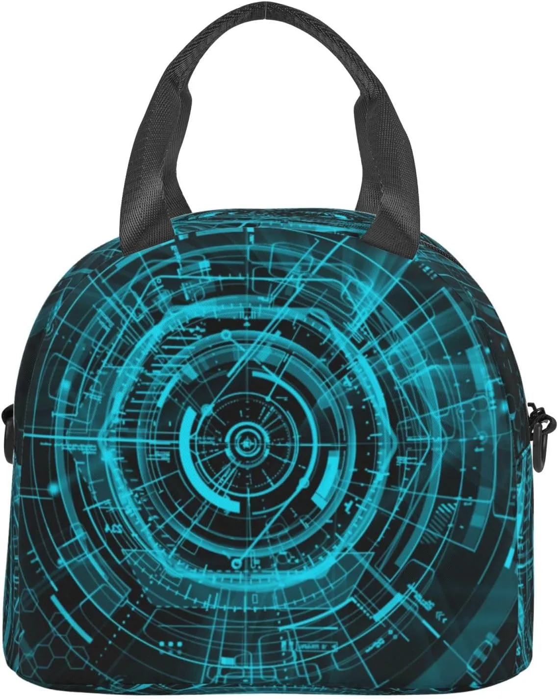 Mechanical Analysis Lunch Bag Hand Tote Crossbody Insulated Lunch Bag Large Portable Lunch Box