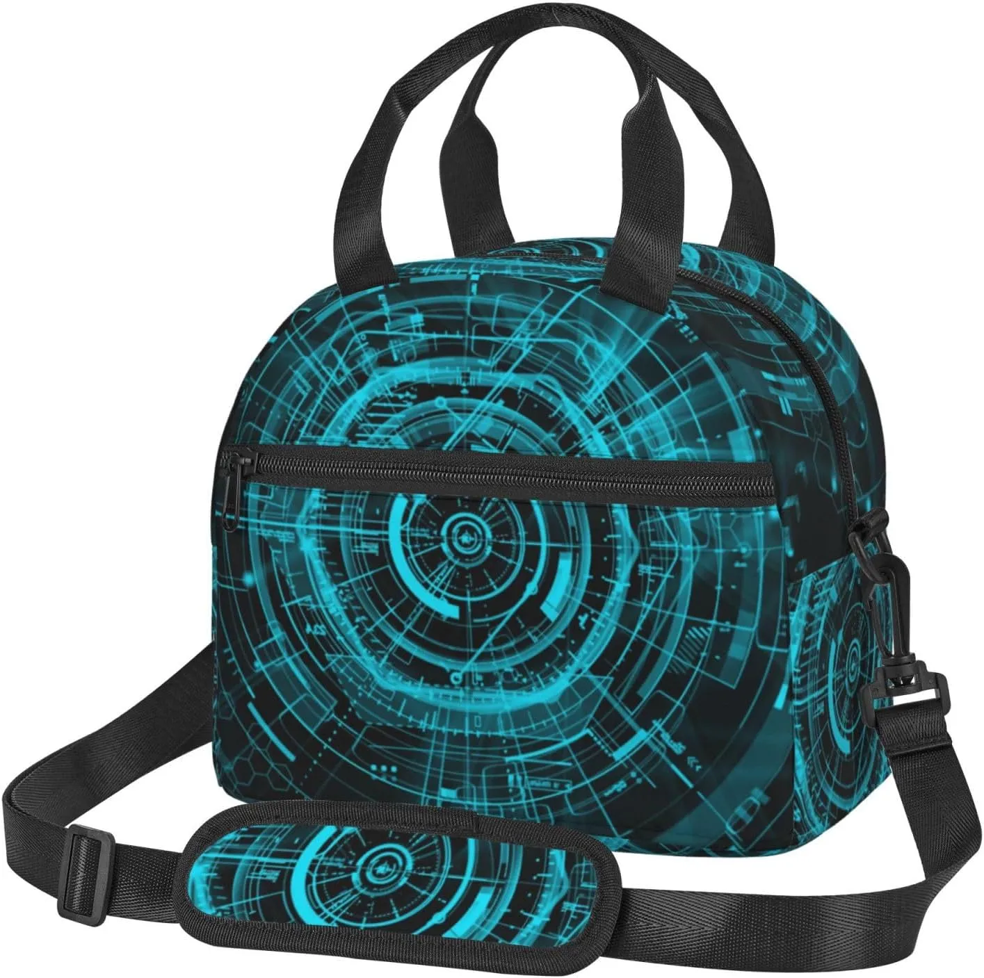 Mechanical Analysis Lunch Bag Hand Tote Crossbody Insulated Lunch Bag Large Portable Lunch Box