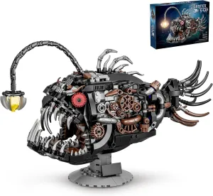 Mechanical Lantern Fish Building Sets Model Toys Set for Adults and Kids 1038PCS
