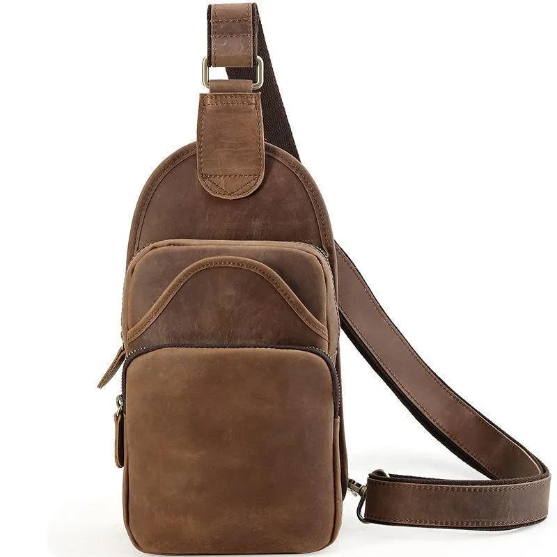 Men's Genuine Leather Sling Bag