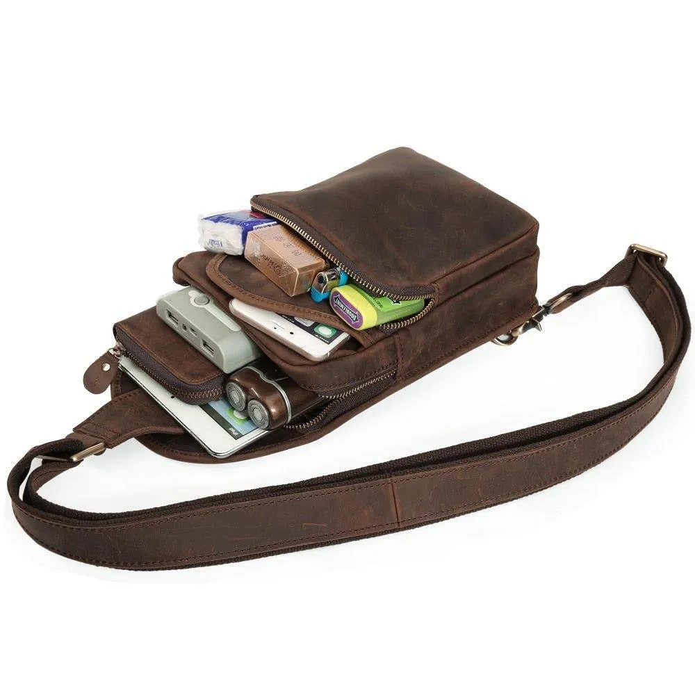 Men's Genuine Leather Sling Bag