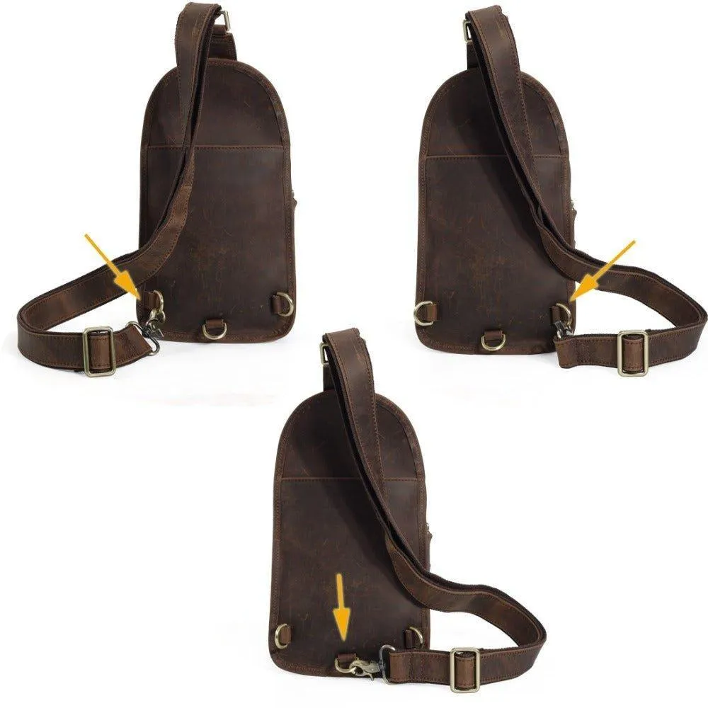 Men's Genuine Leather Sling Bag