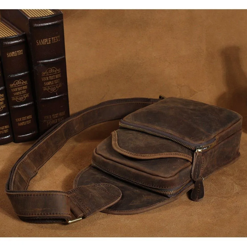 Men's Genuine Leather Sling Bag