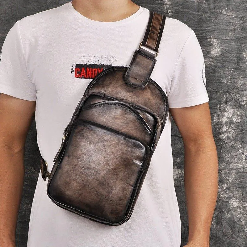 Men's Genuine Leather Sling Bag