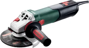 Metabo 6-Inch Angle Grinder, 10,000 RPM, 12 Amp, AC/DC, Slide Switch (Locking), Safety Clutch, M-Quick Wheel Change, Made in Germany, Low Vibration Handle, W 13-150 Quick, 603632420, Green