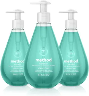 Method Gel Hand Soap, Waterfall, Biodegradable Formula, 12 fl oz (Pack of 3)