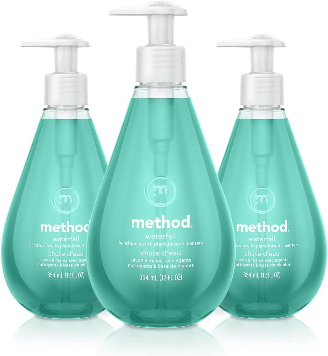 Method Gel Hand Soap, Waterfall, Biodegradable Formula, 12 fl oz (Pack of 3)