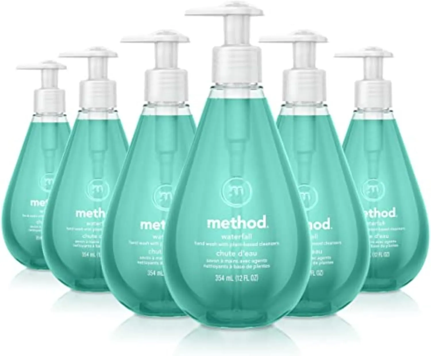 Method Gel Hand Soap, Waterfall, Biodegradable Formula, 12 Fl Oz (Pack of 6)