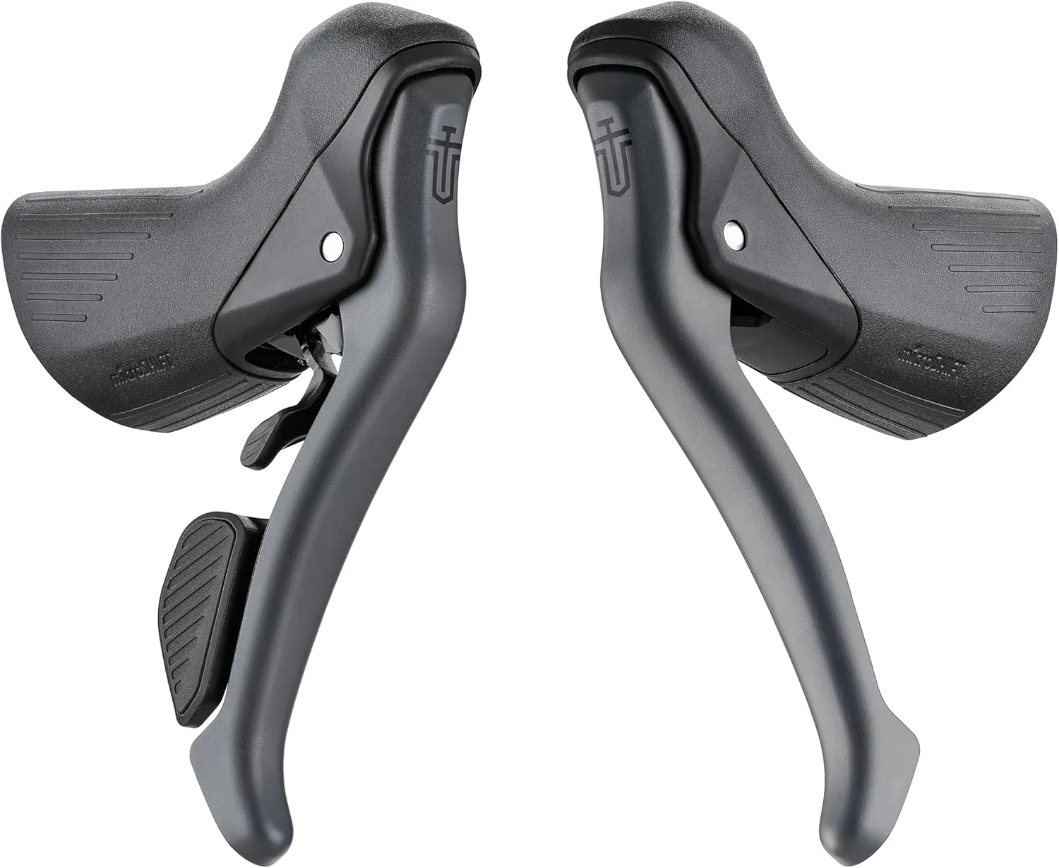 microSHIFT Sword Drop Bar Shift/Brake Lever Set - 1x, 10-Speed, Sword Compatible, Gray