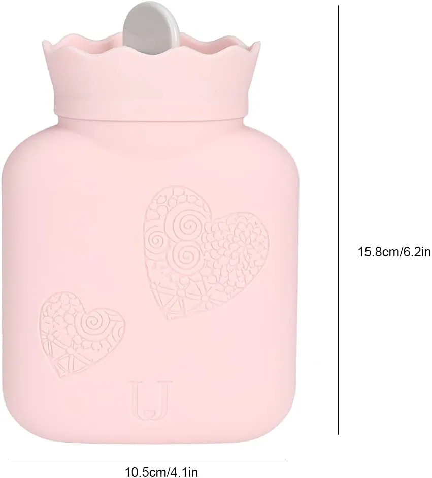 Mini Hot Bottle Bag for Hand and Feet Warmer, for Home and Travel (Pink)