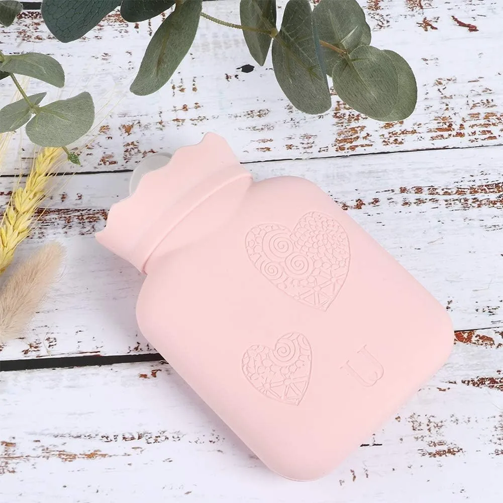 Mini Hot Bottle Bag for Hand and Feet Warmer, for Home and Travel (Pink)