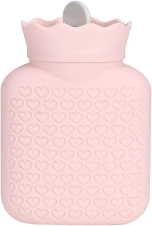 Mini Hot Bottle Bag for Hand and Feet Warmer, for Home and Travel (Pink)