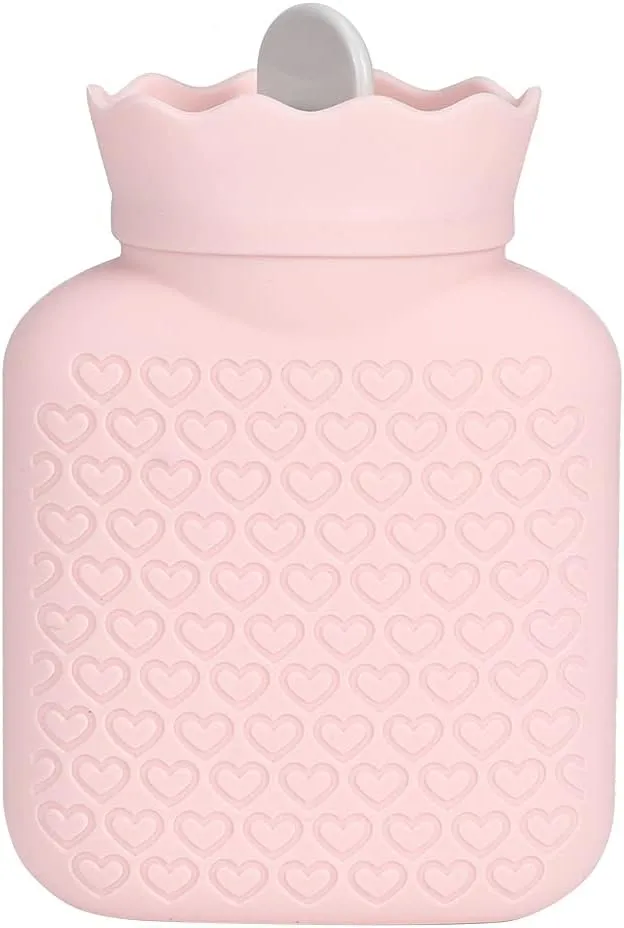 Mini Hot Bottle Bag for Hand and Feet Warmer, for Home and Travel (Pink)
