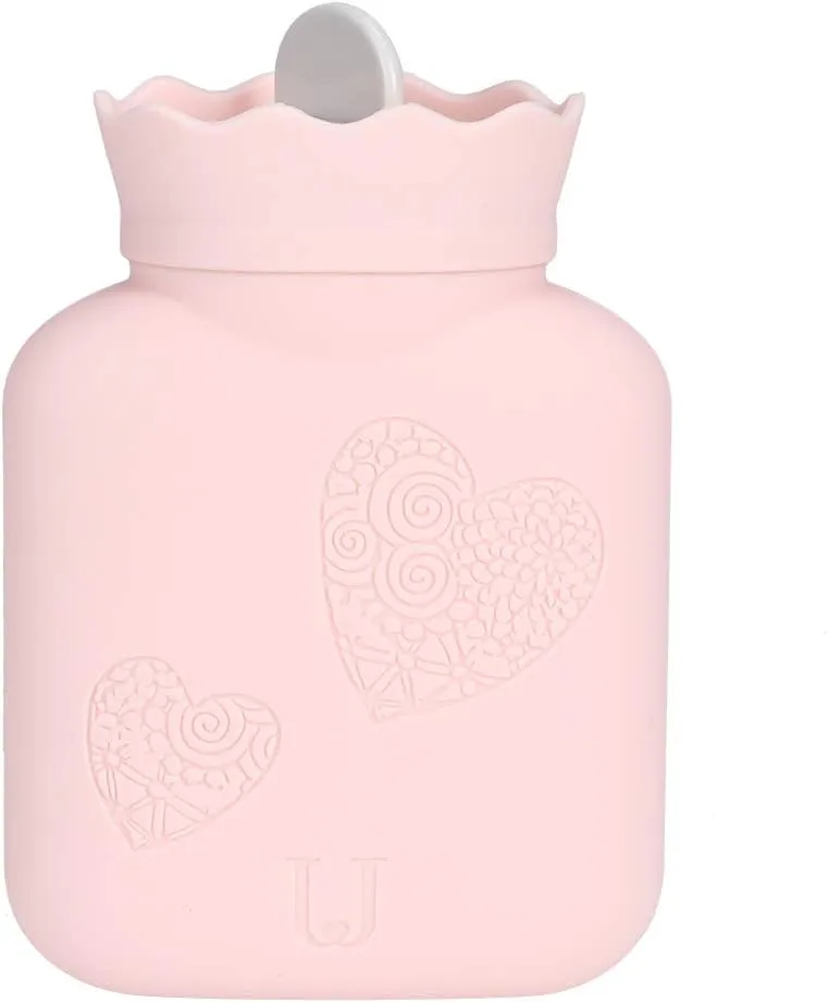 Mini Hot Bottle Bag for Hand and Feet Warmer, for Home and Travel (Pink)