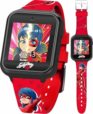 Miraculous Kids Interactive Smartwatch – Touchscreen Watch 10 Changeable Faces, Step Counter, Games, Selfie Cam, Alarm & Timer, Durable Silicone Straps – Fits Wrists 5.5"-8.0"