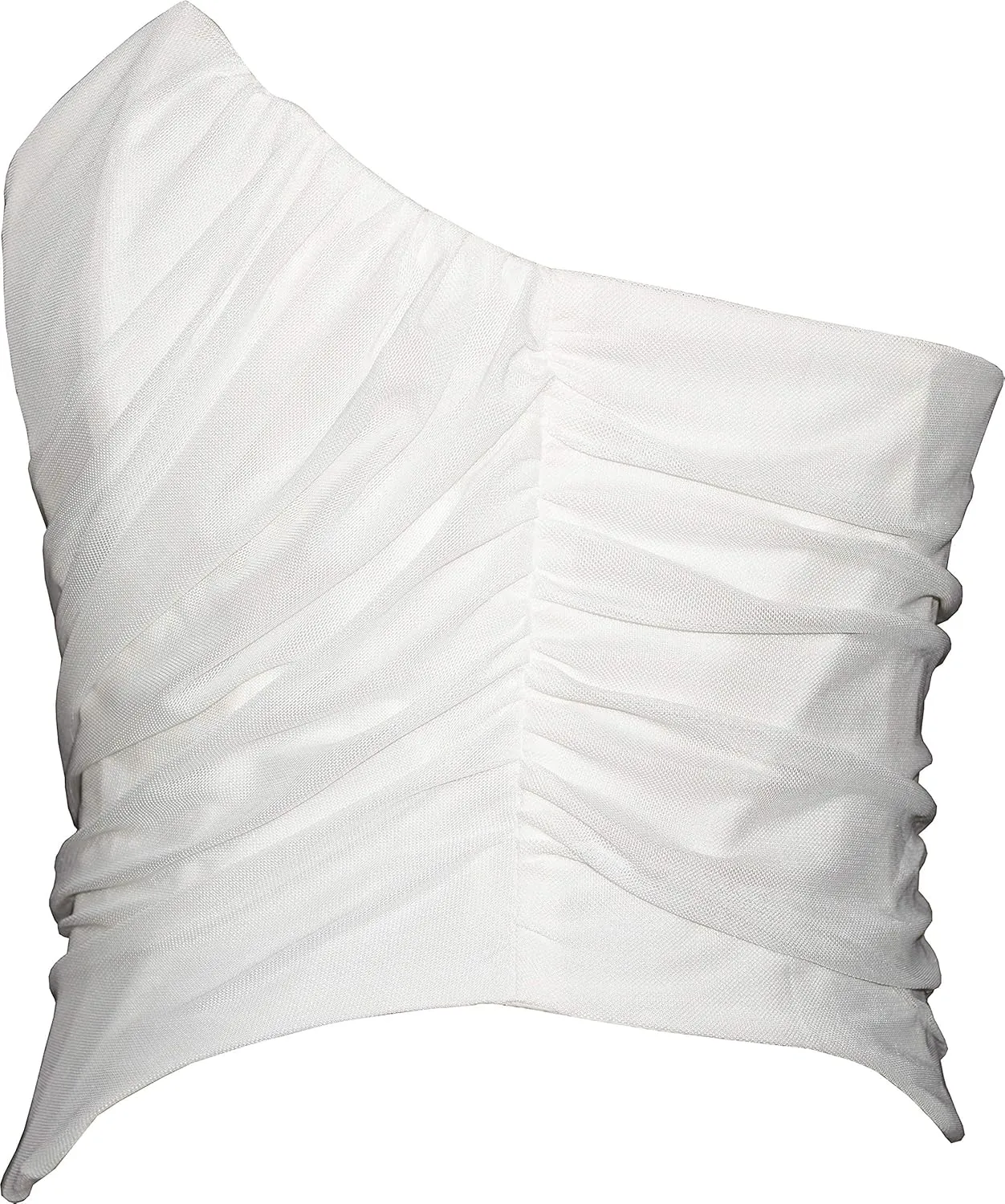 MOALLUOM Mesh Corset Crop Top Bustier Underbust Boned Backless Sleeveless Strapless Off Shoulder Aesthetic for Women Y2K