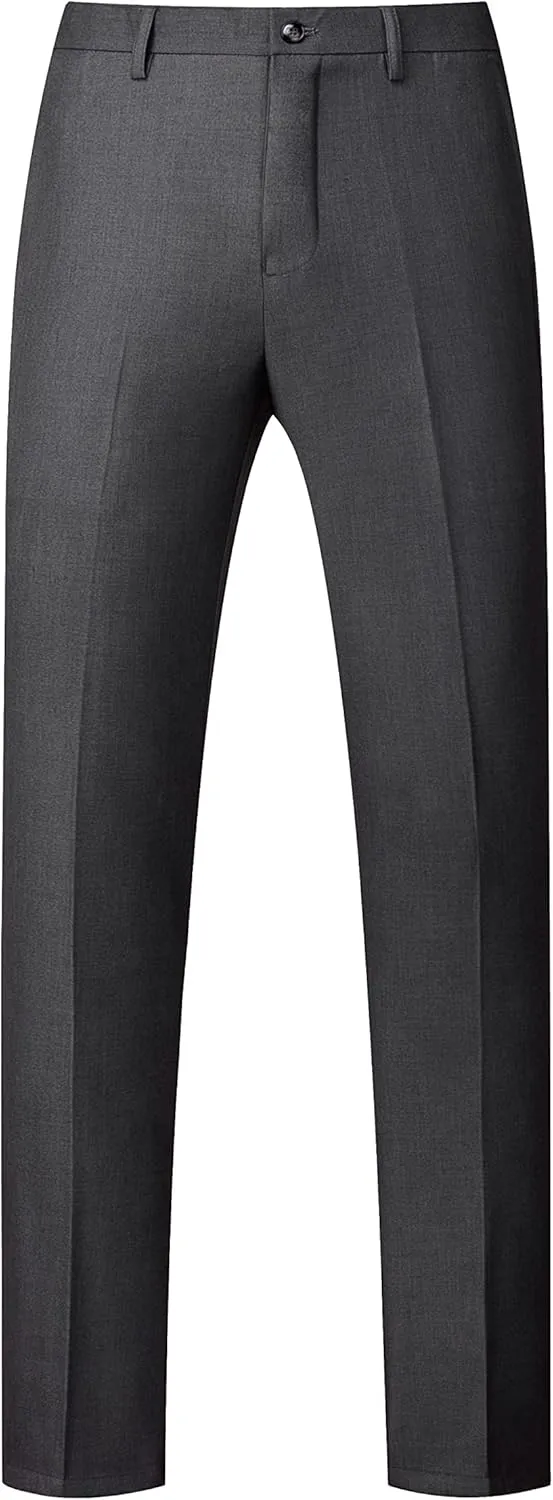 MOGU Mens 3 Piece Suit Slim Fit Pure Color Tuxedos for Wedding Prom