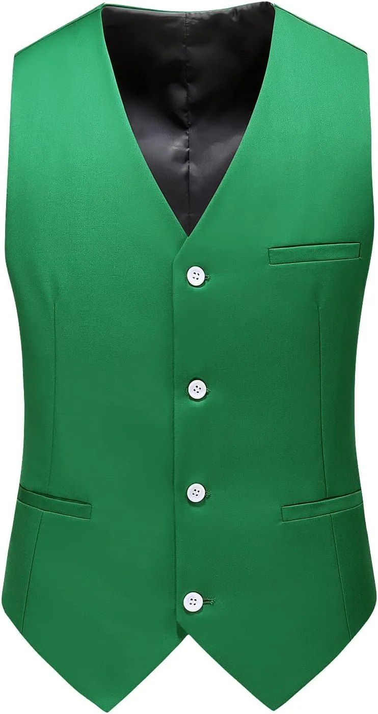 MOGU Mens 3 Piece Suit Slim Fit Pure Color Tuxedos for Wedding Prom