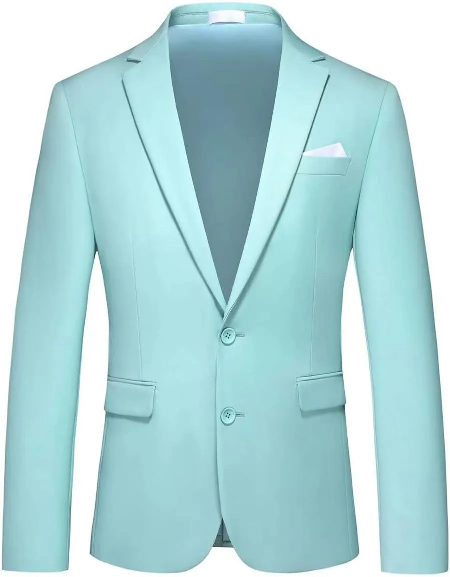 MOGU Mens Slim Fit Suit 2 Piece Tuxedo for Prom Business Wedding Dance (Suit Jacket   Pants)