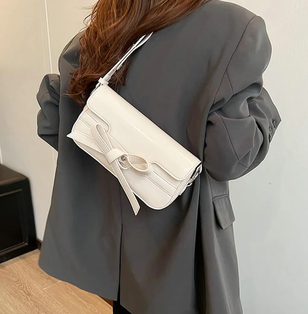 Molodo Shoulder Bags for Women 2024 Bow Purse Women's Crossbody Handbags Versatile Trending Purses Aesthetic Underarm Bag