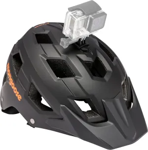 Mongoose Capture Bike Helmet with Go Pro Action-Camera Mount, for Youth Boys Girls or Adult Men Women, Trail-Inspired Design, Lower Back-of-Head Coverage and Extended Visor with 15 Air Vents, Black