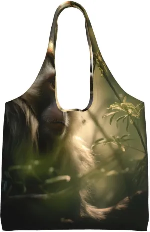 monkeys Printed Shoulder Bag - Suitable for sturdy canvas bags, shopping bags