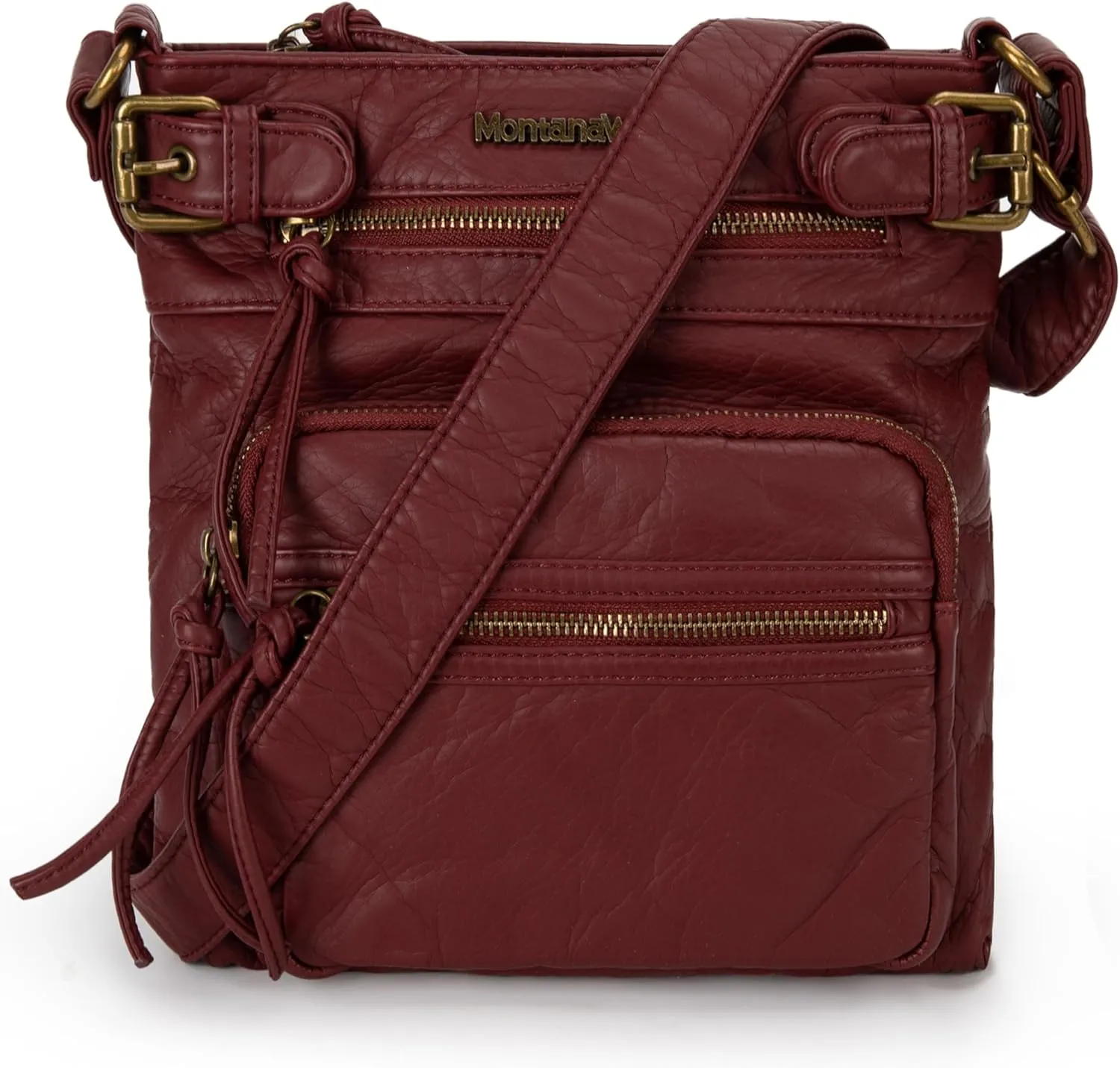 Montana West Crossbody Bag for Women Multi Pocket Shoulder Medium Travel Purses Ultra Soft Washed Leather