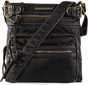 Montana West Crossbody Bag for Women Multi Pocket Shoulder Medium Travel Purses Ultra Soft Washed Leather